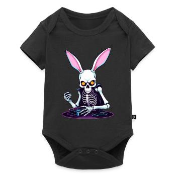 Lapin de Pâques Gamer et Design de streetwear de jeu - Body à manches courtes Premium Bébé - noir - Devant