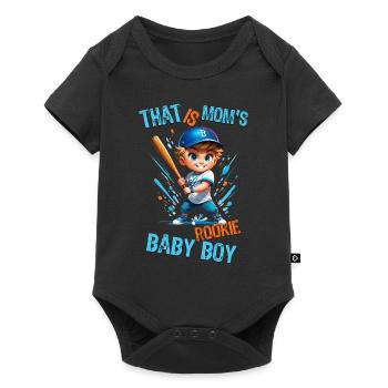 Mom's Little Baseball Star - Baby Premium short-sleeve bodysuit - black - Front
