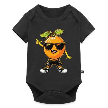 Tamponnage de fruits de la passion - Body à manches courtes Premium Bébé - noir - Devant