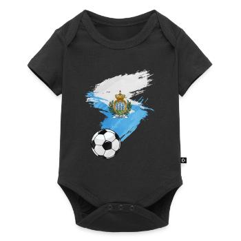 San Marino Soccer Soccer Flag - Baby Premium short-sleeve bodysuit - black - Front