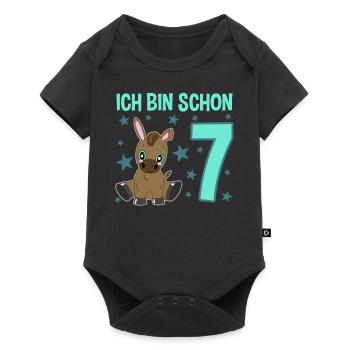 Seven Year Old Party Ass Lucky Charm - Baby Premium short-sleeve bodysuit - black - Front