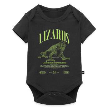Jackson's Chamäleon Streetwear Eidechsenwärter - Baby Premium Kurzarmbody - Schwarz - Vorne