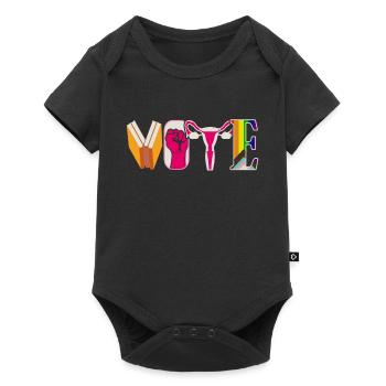 Voting Books Faustier Ovaries Lgtbq - Baby Premium short-sleeve bodysuit - black - Front