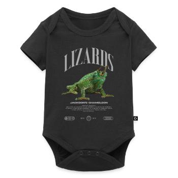 Jackson's Chamäleon Streetwear Eidechsenwärter - Baby Premium Kurzarmbody - Schwarz - Vorne