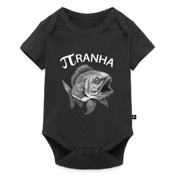 math pi pi-ranha circle number pun math - Baby Premium short-sleeve bodysuit - black - Front