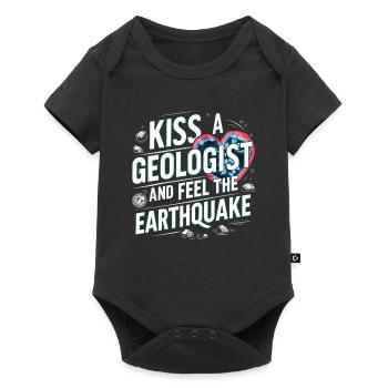 Geologie-steinjagd Achat-jäger-steinsammeln - Baby Premium Kurzarmbody - Schwarz - Vorne