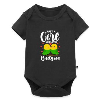 Perruche oiseau animal de compagnie perruche cadeau - Body à manches courtes Premium Bébé - noir - Devant