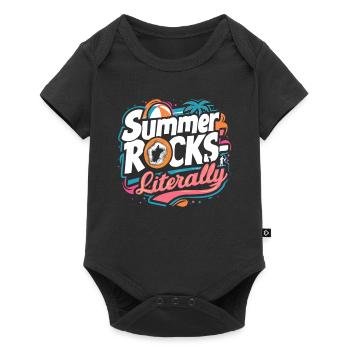 Geologie-steinjagd Achat-jäger-steinsammeln - Baby Premium Kurzarmbody - Schwarz - Vorne