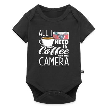 Photographer, Photographer, Coffee, Camera - Baby Premium short-sleeve bodysuit - black - Front