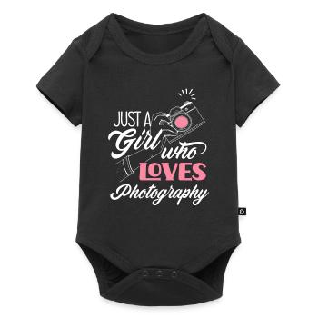 Photographer Photographer Girl - Baby Premium short-sleeve bodysuit - black - Front