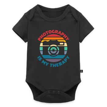Photographer Photographer Therapy - Baby Premium short-sleeve bodysuit - black - Front