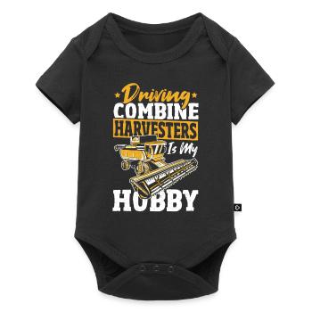 Farm Vehicle Gathering Combine Combine Harvester - Baby Premium short-sleeve bodysuit - black - Front