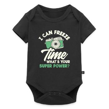 Photographe Superpouvoir de congélation du temps - Body à manches courtes Premium Bébé - noir - Devant