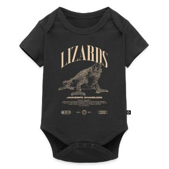 Jackson's Chamäleon Streetwear Eidechsenwärter - Baby Premium Kurzarmbody - Schwarz - Vorne