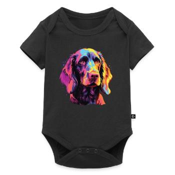 Aquarelles Coloré Allemand Wirehair - Body à manches courtes Premium Bébé - noir - Devant