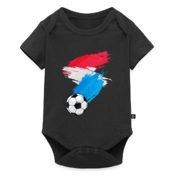 Drapeau du Luxembourg Football - Body à manches courtes Premium Bébé - noir - Devant