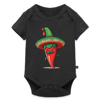 Aesthetic Chili Pepper Chili Streetwear Hot - Baby Premium short-sleeve bodysuit - black - Front