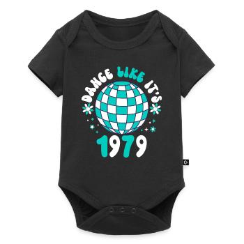 Disco Groovy Hippie des années 70 des années 80 Vintage Seventies - Body à manches courtes Premium Bébé - noir - Devant