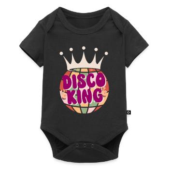 Disco Groovy Hippie des années 70 des années 80 Vintage Seventies - Body à manches courtes Premium Bébé - noir - Devant