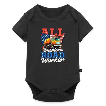 Road Worker All American Road Worker - Baby Premium short-sleeve bodysuit - black - Front
