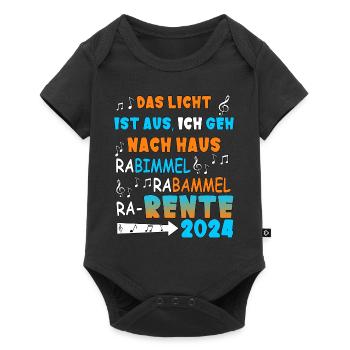 Rente 2024 - Kinderlied St. Martin - Baby Premium Kurzarmbody - Schwarz - Vorne