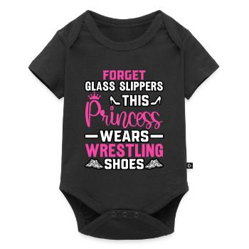 Oubliez les pantoufles de verre que porte cette princesse - Body à manches courtes Premium Bébé - noir - Devant