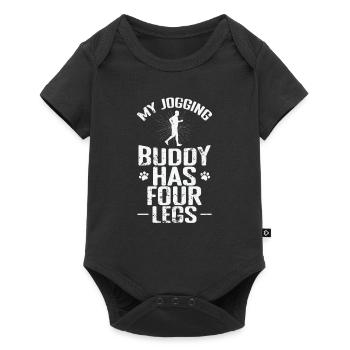 My Jogging Buddy has Four Legs - Baby Premium short-sleeve bodysuit - black - Front