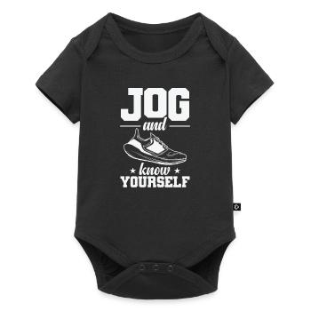 Jogging and Know Yourself Joggen - Baby Premium short-sleeve bodysuit - black - Front