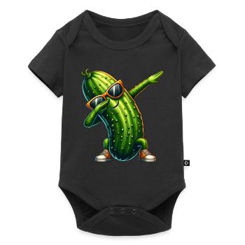 Saure Gurke Dabbing Salatgurke - Baby Premium Kurzarmbody - Schwarz - Vorne