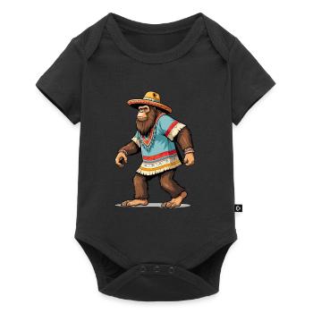 Mexican Bigfoot Sasquatch Sombrero - Baby Premium short-sleeve bodysuit - black - Front