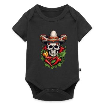 Esthétique Chili Skull Design Style mexicain - Body à manches courtes Premium Bébé - noir - Devant