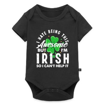 Funny Irishman Ireland Gift - Baby Premium short-sleeve bodysuit - black - Front