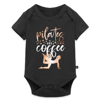 Pilates Instructor Teacher Coffee - Baby Premium short-sleeve bodysuit - black - Front
