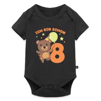 I'm Already 8 Bears Birthday Kids - Baby Premium short-sleeve bodysuit - black - Front