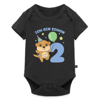 J’ai déjà 2 enfants d’anniversaire suricate - Body à manches courtes Premium Bébé - noir - Devant
