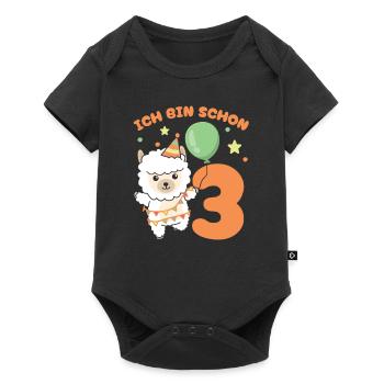 I'm already 3 alpacas birthday children - Baby Premium short-sleeve bodysuit - black - Front