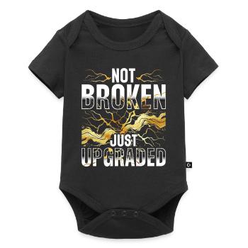 Kintsugi Kintsukuroi Not Broken Just Upgraded - Baby Premium short-sleeve bodysuit - black - Front