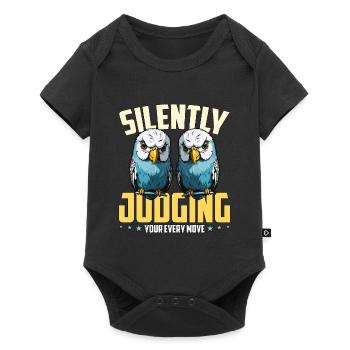 Perruche Jugez silencieusement votre chaque propriétaire de perruche - Body à manches courtes Premium Bébé - noir - Devant