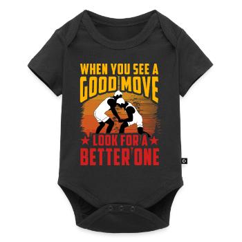 When you see a good move look for a better one - Baby Premium short-sleeve bodysuit - black - Front