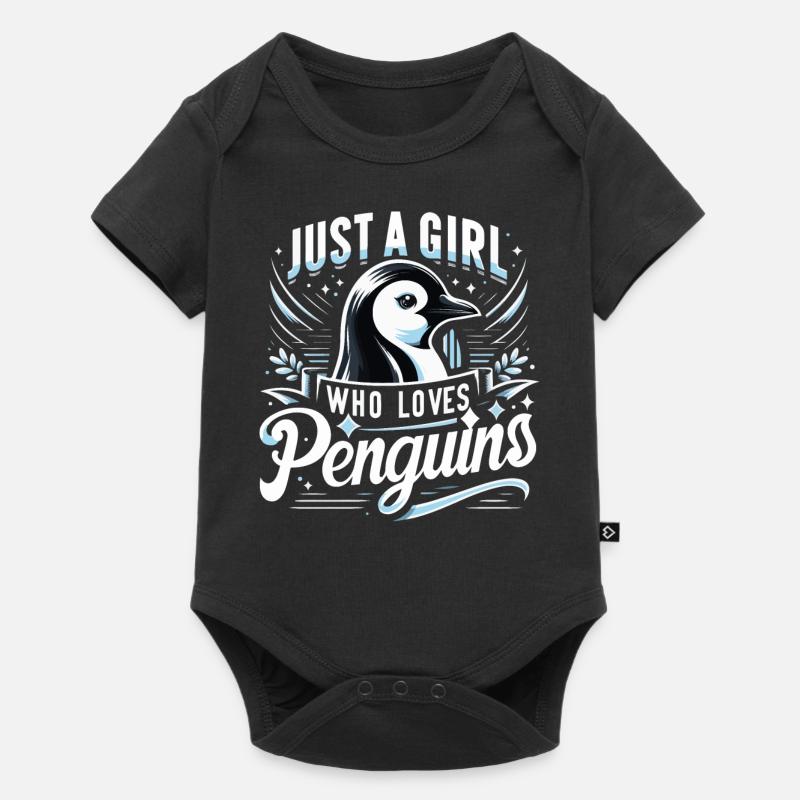 Pinguin Pinguine Tier - Baby Premium Kurzarmbody - Schwarz