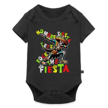 Cinco de Mayo Party Shirt - no more siesta, fiesta - Baby Premium short-sleeve bodysuit - black - Front