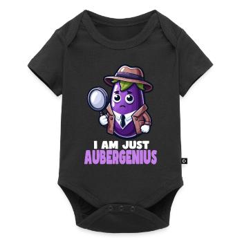 Aubergenius Detective Saying - Baby Premium short-sleeve bodysuit - black - Front