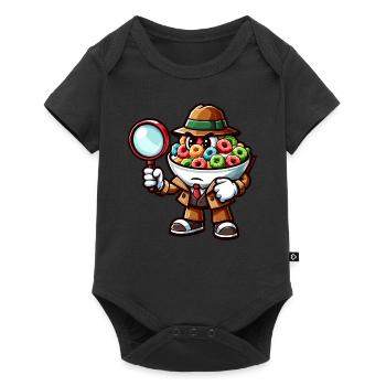 Bol De Céréales, Personnage, Drôle De Détective - Body à manches courtes Premium Bébé - noir - Devant