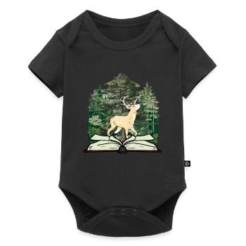 Deer Fairy Tale Fairy Tale Character Forest Book Roebuck - Baby Premium short-sleeve bodysuit - black - Front
