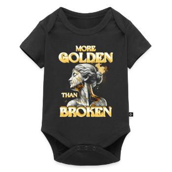 Kintsugi Kintsukuroi More Golden Than Broken - Baby Premium short-sleeve bodysuit - black - Front