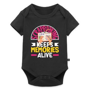Memory Book, Scrapbook, Scrapbook, Scrapbook, Scrapbook - Baby Premium short-sleeve bodysuit - black - Front