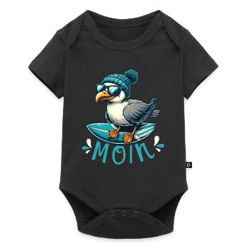 Hamburg Seagull Moin North Dialect Hamburger funny - Baby Premium short-sleeve bodysuit - black - Front
