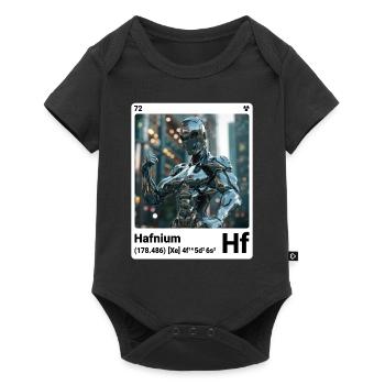 AI am Hafnium (at) Stilelement periodisch - Baby Premium Kurzarmbody - Schwarz - Vorne