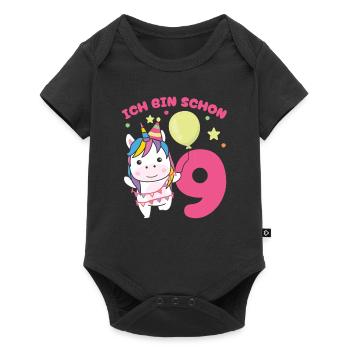 I'm Already 9 Unicorns Birthday Kids - Baby Premium short-sleeve bodysuit - black - Front