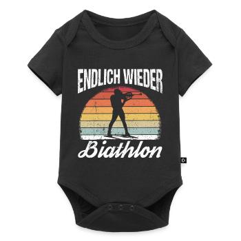 Finally Biathlon Sports Winter Sports Snow B - Baby Premium short-sleeve bodysuit - black - Front